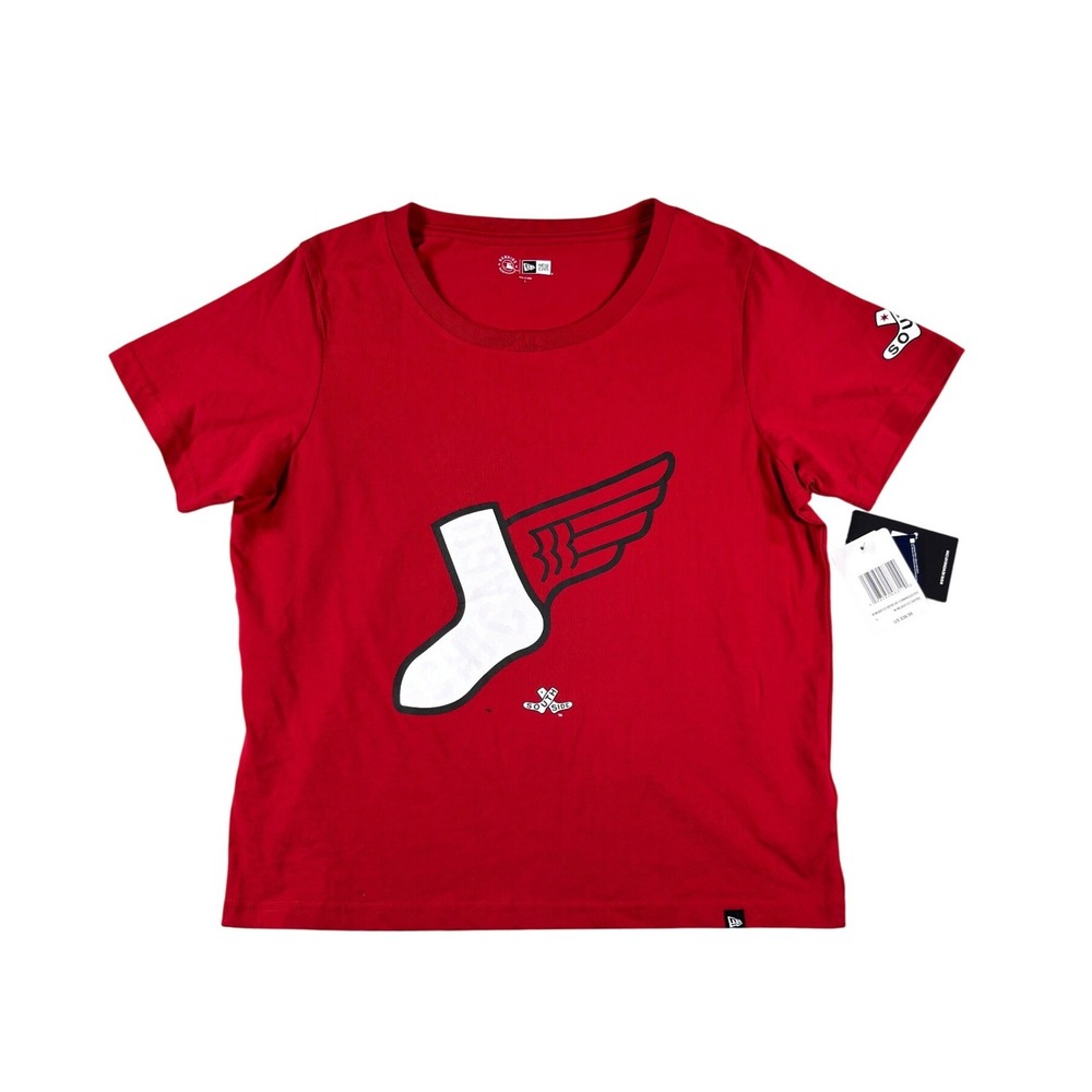 New Era Chicago White Sox Winged Graphic T-Shirt Red Womens Large South Side